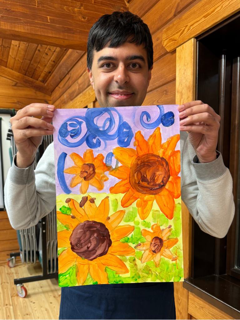 Additional needs - paint sunflowers
